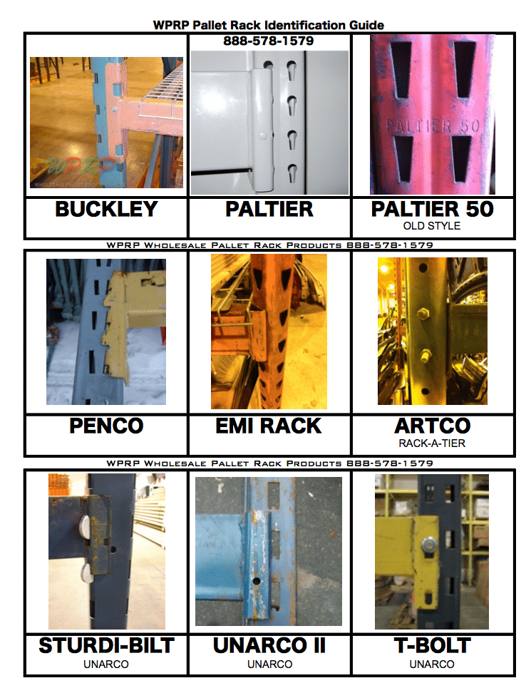 Pallet Rack Identification Chart