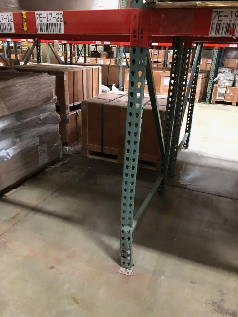 out-of-straight pallet rack