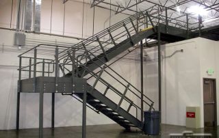 Industrial metal stairs