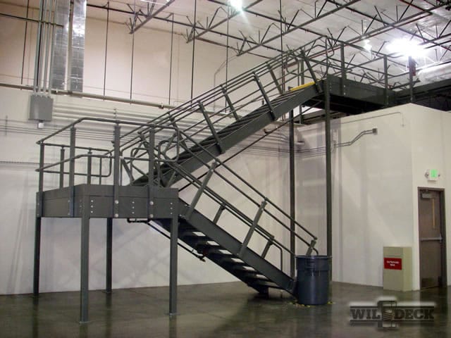 Industrial metal stairs